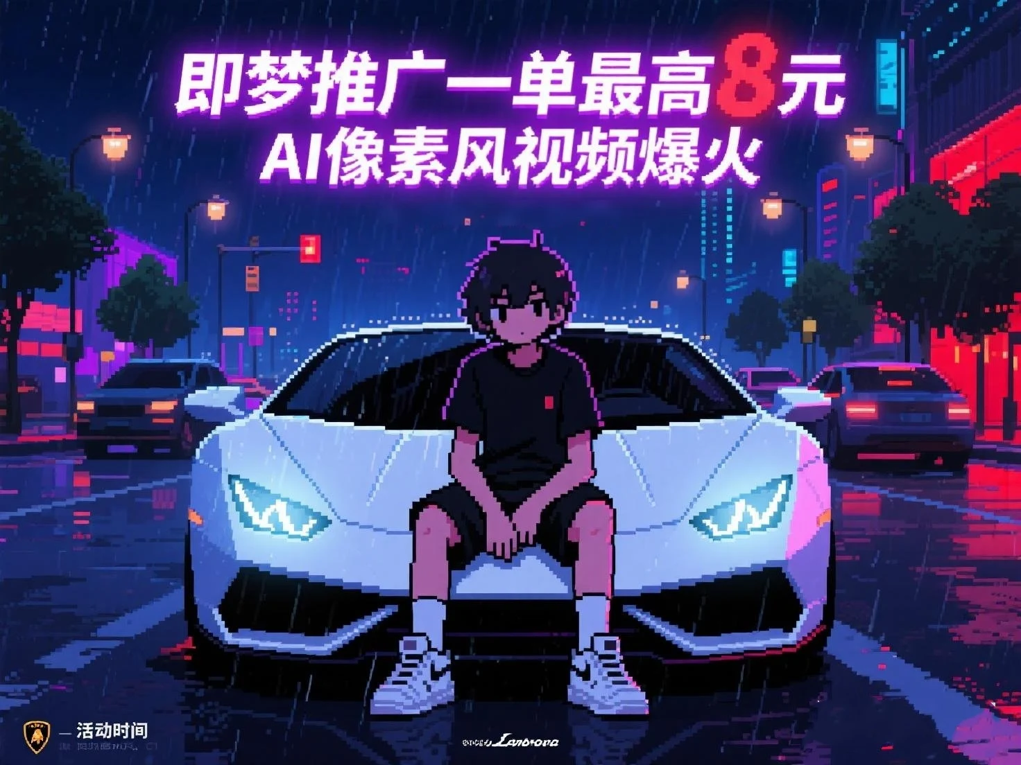 AI像素风视频爆火，加入即梦推广一单最高8元-顺风网舟